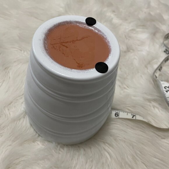 5.5 inch Glossy White Honey comb pattern, ceramic planter pot - Picture 8 of 8